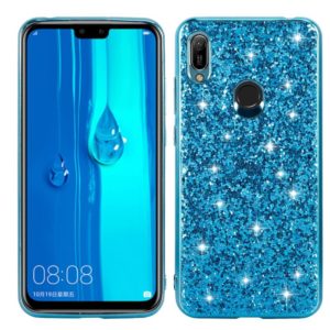 For Huawei Y6 Prime Glittery Powder Shockproof TPU Case(Blue) (OEM)
