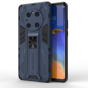 For Huawei Mate 40 Pro Supersonic PC + TPU Shock-proof Protective Case with Holder(Dark Blue) (OEM)
