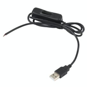 USB Electrical Connector Power Cable for LED Light Bar, with Switch, Cable Length: 1m (Black) (OEM)