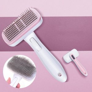 Pet Comb Cat Dog Hair Brush Hair Removal Tool, Style: Steel Needle (Pink) (OEM)