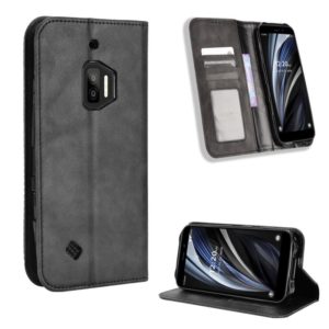 For Oukitel WP12 / WP12 Pro Magnetic Buckle Retro Texture Leather Phone Case(Black) (OEM)