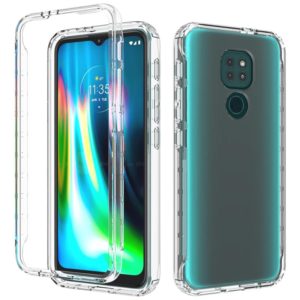 For Motorola Moto G9 Play Shockproof High Transparency Two-color Gradual Change PC+TPU Candy Colors Phone Protective Case(Transparent) (OEM)