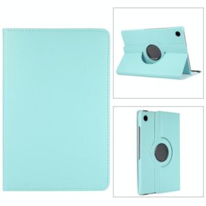 For Samsung Galaxy Tab A8 360 Degree Rotation Litchi Texture Tablet Leather Case with Holder & Sleep / Wake-up Function(Sky Blue) (OEM)