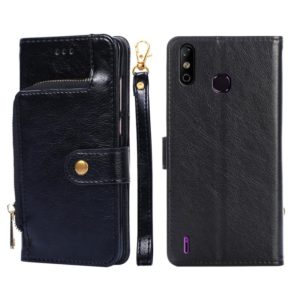 For Infinix Smart 4/X653 Zipper Bag Leather Phone Case(Black) (OEM)