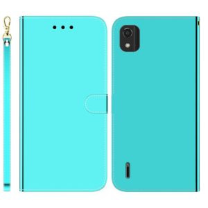 For Nokia C2 2nd Edition Imitated Mirror Surface Horizontal Flip Leather Phone Case(Mint Green) (OEM)