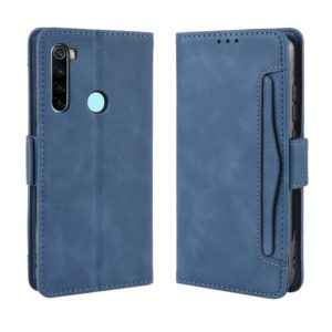 For Xiaomi Redmi Note 8 Wallet Style Skin Feel Calf Pattern Leather Case ，with Separate Card Slot(Blue) (OEM)