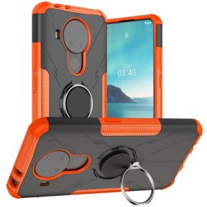 For Nokia 3.4 / 5.4 Machine Armor Bear Shockproof PC + TPU Protective Case with Ring Holder(Orange) (OEM)