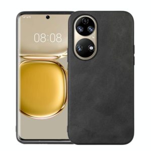 For Huawei P50 Cowhide Texture PU Phone Case(Black) (OEM)