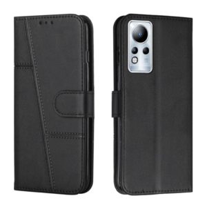 For Infinix Note 11 Stitching Calf Texture Buckle Leather Phone Case(Black) (OEM)