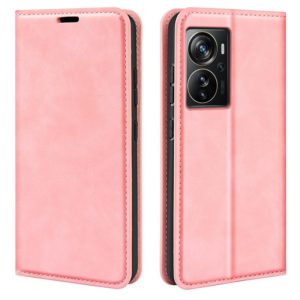 For ZTE Axon 40 Pro Retro-skin Magnetic Suction Leather Phone Case(Pink) (OEM)