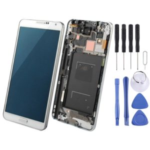 Original LCD Display + Touch Panel with Frame for Galaxy Note III / N9006(White) (OEM)