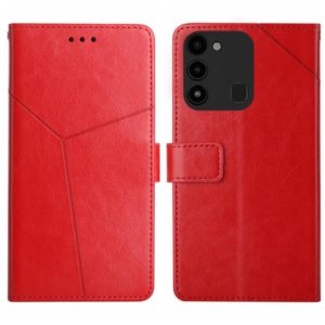 For Tecno Spark Go 2022 HT01 Y-shaped Pattern Flip Leather Phone Case(Red) (OEM)
