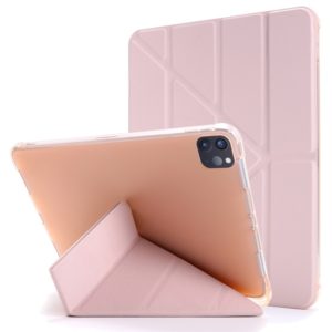 For iPad Pro 11 (2020/2018) / Air 2020 10.9 Multi-folding Horizontal Flip PU Leather + Shockproof TPU Tablet Case with Holder & Pen Slot(Gold) (OEM)