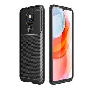 For Motorola Moto G Play (2021) Carbon Fiber Texture Shockproof TPU Case(Black) (OEM)