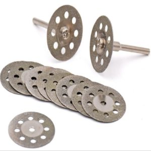 10 Saw Blade 2 Connecting rod 8 Holes Emery Cutting Chip Jade Saw Blade Electric Grinder Accessories, Size:25MM (OEM)