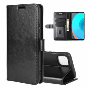 For OPPO Realme C11 R64 Texture Single Horizontal Flip Protective Case with Holder & Card Slots & Wallet& Photo Frame(Black) (OEM)