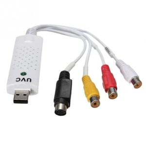 Portable USB 2.0 Audio Video Capture Card Adapter VHS to DVD Video Capture for Win7 / Win8/ XP/ Vista, Free Drive (OEM)