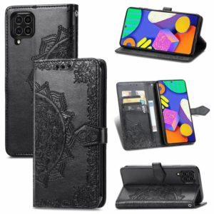 For Samsung Galaxy F62 / M62 Mandala Embossing Pattern Horizontal Flip Leather Case with Holder & Card Slots & Wallet & Lanyard(Black) (OEM)