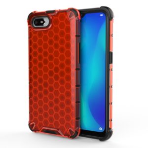 For OPPO Realme C2 Shockproof Honeycomb PC + TPU Case(Red) (OEM)