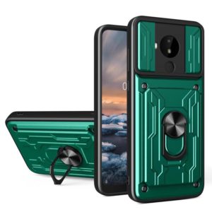 For Nokia C30 Sliding Camshield Card Phone Case(Dark Green) (OEM)