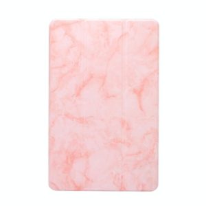 For Huawei MatePad 10.4 inch (2020) Marble Texture Pattern Horizontal Flip Leather Case, with Three-folding Holder & Sleep / Wake-up Function(Pink) (OEM)