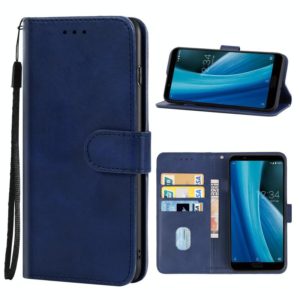 Leather Phone Case For Sharp Aquos Sense 3 Plus(Blue) (OEM)