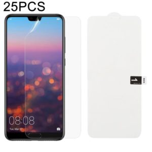 25 PCS Soft Hydrogel Film Full Cover Front Protector with Alcohol Cotton + Scratch Card for Huawei P20 Pro (OEM)