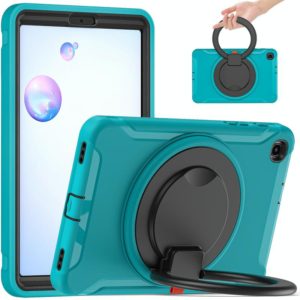 For Samsung Galaxy Tab A 8.4 T307 2020 Shockproof TPU + PC Protective Case with 360 Degree Rotation Foldable Handle Grip Holder & Pen Slot(Blue) (OEM)