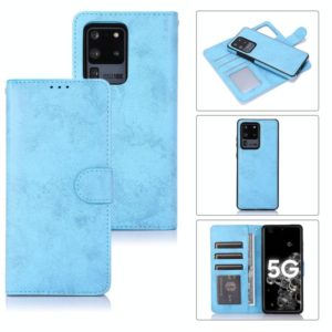 For Samsung Galaxy S20 Ultra Retro 2 in 1 Detachable Magnetic Horizontal Flip TPU + PU Leather Case with Holder & Card Slots & Photo Frame & Wallet(Sky Blue) (OEM)
