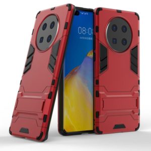 For Huawei Mate 40 Pro+ PC + TPU Shockproof Protective Case with Invisible Holder(Red) (OEM)