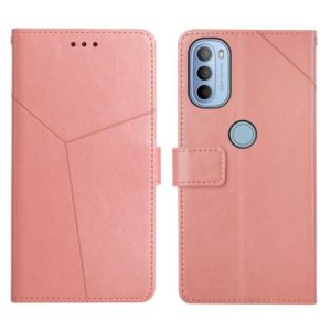 For Motorola Moto G31 / G41 Y Stitching Horizontal Flip Leather Phone Case(Rose Gold) (OEM)