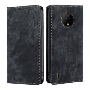 For Nokia C200 Anti-theft Brush Magnetic Leather Phone Case(Black) (OEM)