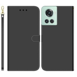 For OnePlus 10R / Ace Imitated Mirror Surface Leather Phone Case(Black) (OEM)