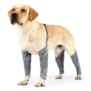 Dog Outdoor Four-Legged Pants Pet Waterproof & Dirt-Proof Sling Leg Cover, Size: M(Gray) (OEM)