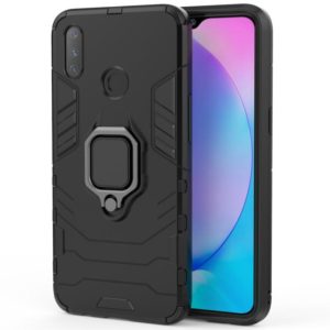PC + TPU Shockproof Protective Case with Magnetic Ring Holder for Oppo Realme 3(Black) (OEM)