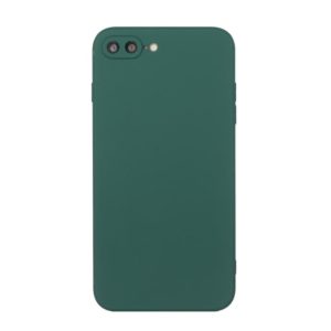 Straight Edge Solid Color TPU Shockproof Case For iPhone 7 Plus / 8 Plus(Dark Night Green) (OEM)