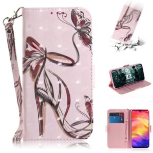3D Coloured Drawing Horizontal Flip Leather Case with Holder & Card Slots & Wallet For Huawei P30(Butterfly High Heels) (OEM)
