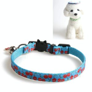 Pet Webbing Fruit Cat Collar With Fruit Accessories Bell Pet Collar, Size:1x28cm(Cherry) (OEM)