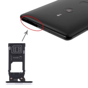 SIM Card Tray + Micro SD Card Tray for Sony Xperia XZ3(White) (OEM)