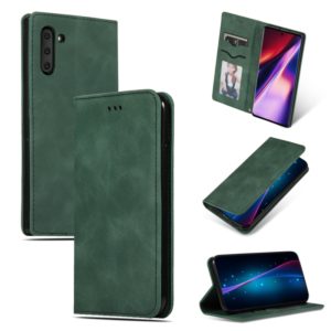 Retro Skin Feel Business Magnetic Horizontal Flip Leather Case for Galaxy Note 10(Army Green) (OEM)