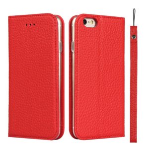 Litchi Genuine Leather Phone Case For iPhone 6 Plus & 6s Plus(Red) (OEM)