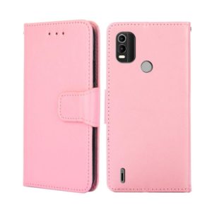 For Nokia C21 Plus Crystal Texture Leather Phone Case(Pink) (OEM)