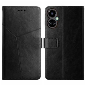 For Tecno Camon 19 Pro 4G/5G HT01 Y-shaped Pattern Flip Leather Phone Case(Black) (OEM)