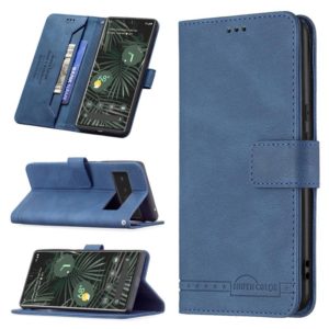 For Google Pixel 6 Pro Magnetic Clasp RFID Blocking Anti-Theft Leather Case with Holder & Card Slots & Wallet(Blue) (OEM)