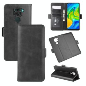 For Xiaomi Redmi Note 9/10X 4G Dual-side Magnetic Buckle Horizontal Flip Leather Case with Holder & Card Slots & Wallet(Black) (OEM)