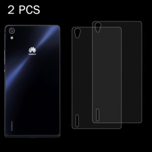 2 PCS for Huawei Ascend P7 0.26mm 9H Surface Hardness 2.5D Explosion-proof Back Tempered Glass Film (OEM)