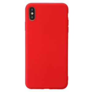 For iPhone XS Max Shockproof Frosted TPU Protective Case(Red) (OEM)