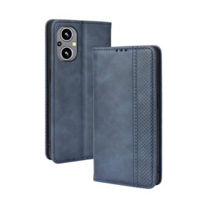 For OnePlus Nord N20 5G Magnetic Buckle Retro Texture Leather Case(Blue) (OEM)