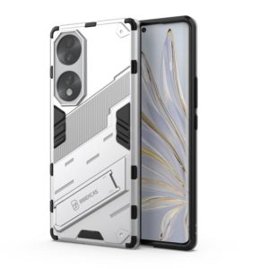 For Honor 70 Punk Armor 2 in 1 PC + TPU Shockproof Case with Invisible Holder(White) (OEM)