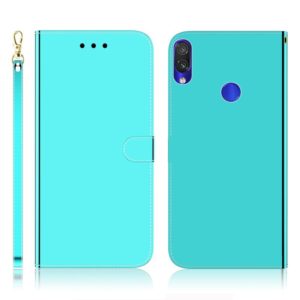 For Xiaomi Redmi Note 7S / Note 7 Imitated Mirror Surface Horizontal Flip Leather Case with Holder & Card Slots & Wallet & Lanyard(Mint Green) (OEM)